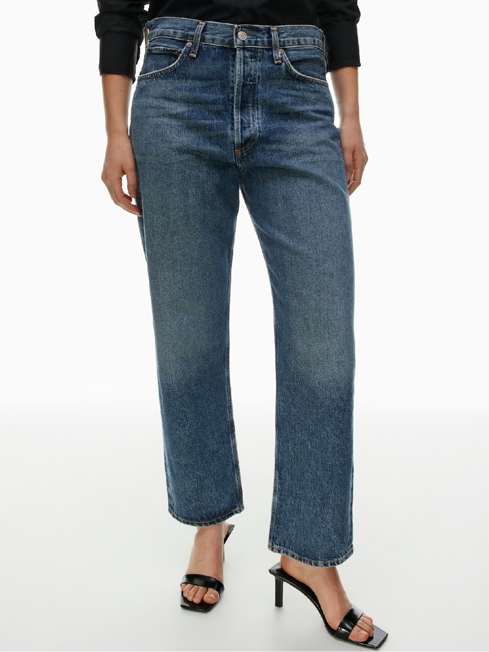 Agolde 90’s Jean from Aritzia, Straight Leg, Size 33, Medium Wash Blue Denim